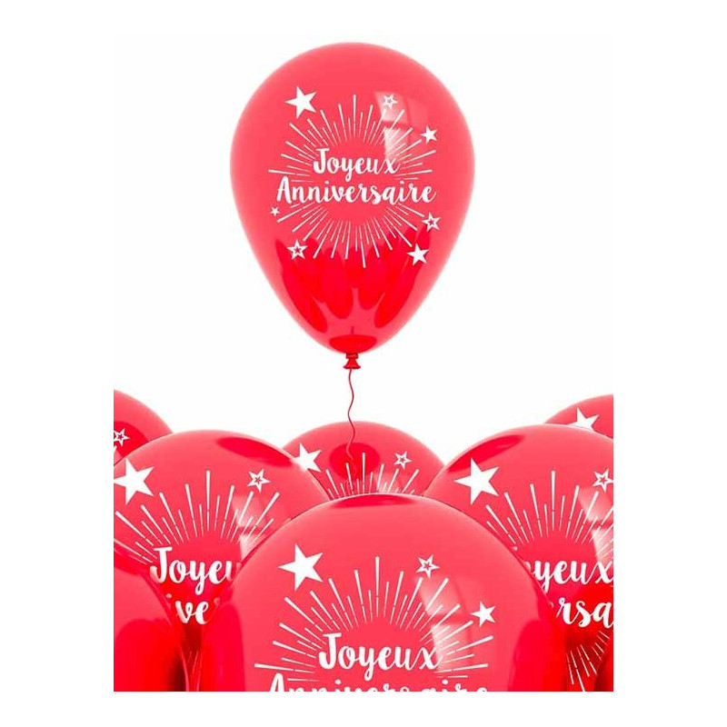 Décoration De Carte D'anniversaire Avec Ballon Bleu Rouge Et Argent