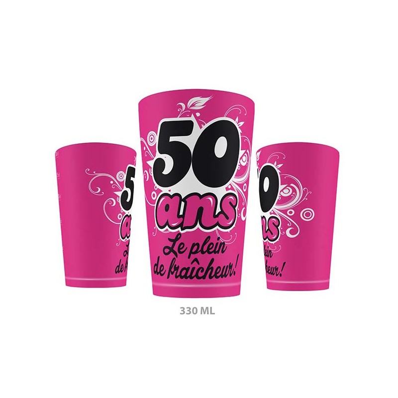 Gobelet Anniversaire 50 Ans Femme Tralala Fetes Fr