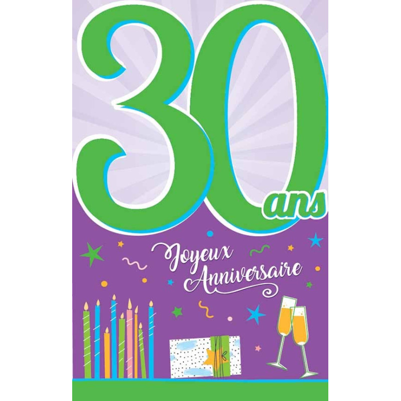 Carte Joyeux Anniversaire 40 Ans Bougie gratuit à imprimer (carte