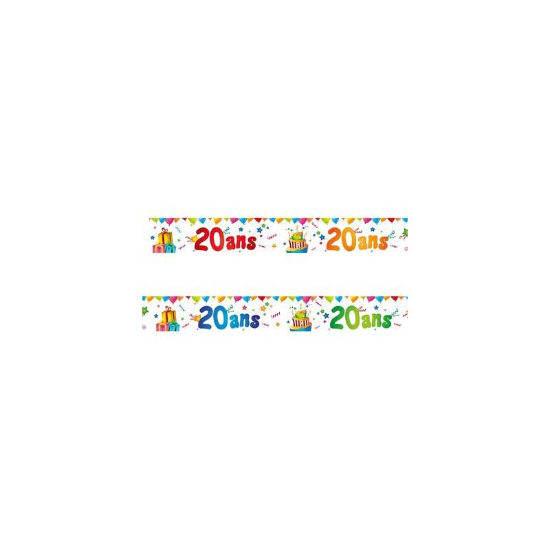 Banderoles Anniversaire 20 Ans - décorations colorées