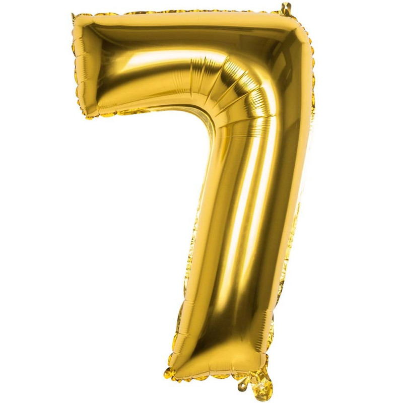 ballon banderole chiffre numéro 1 or doré premier anniversaire