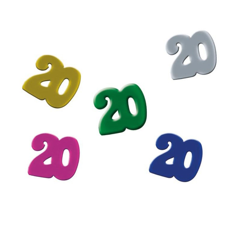 Confettis de Table 20 ans - décoration anniversaire