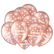 Ballon 20 ans Anniversaire Rose Gold air et hélium
