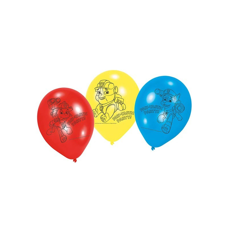 Ballons Anniversaire Pat'Patrouille x6 - enfants