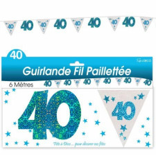 Guirlande 40 Ans Anniversaire Bleue