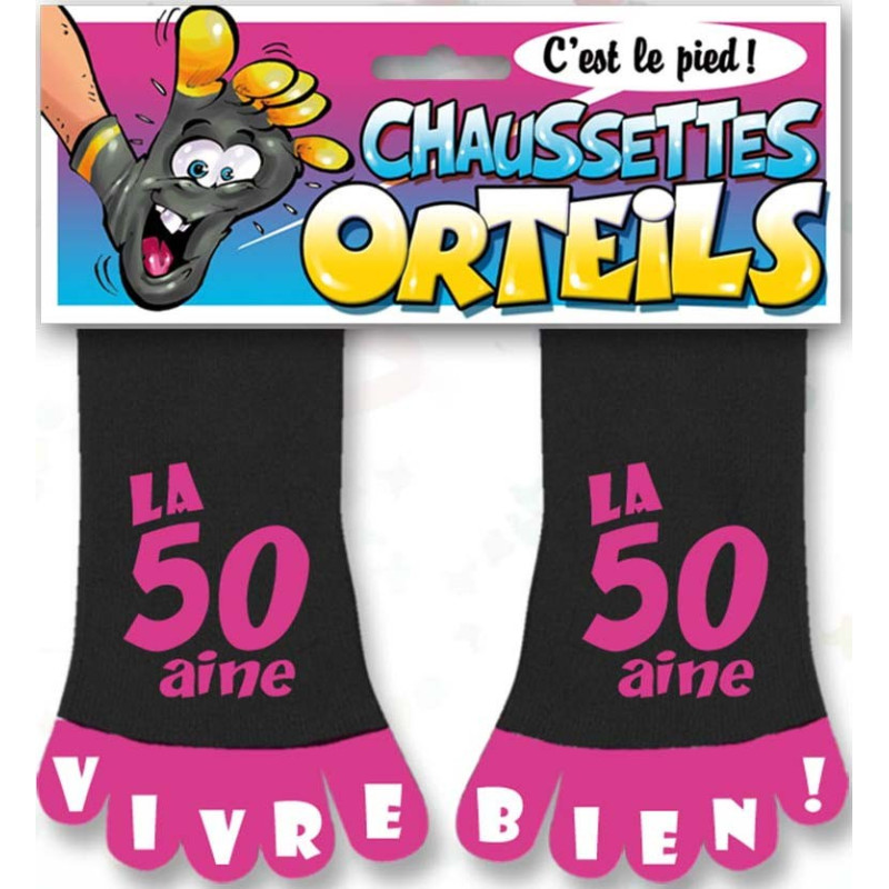 Chaussettes Orteils Anniversaire 50 Ans Femme