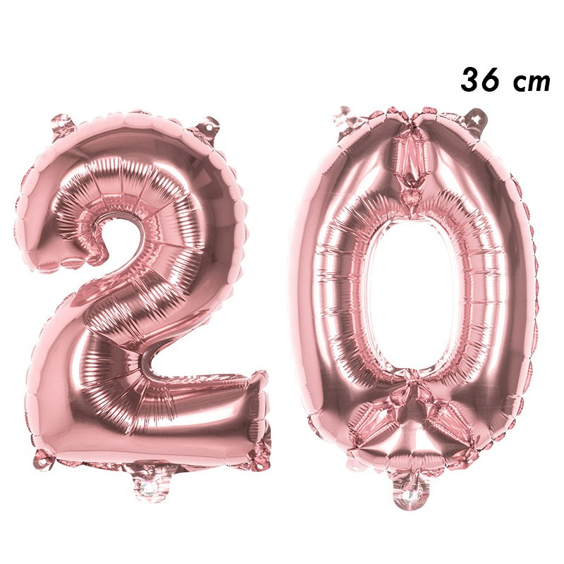 Ballon Chiffre 20 ans aluminium Or 86cm : Ballons 20 ans