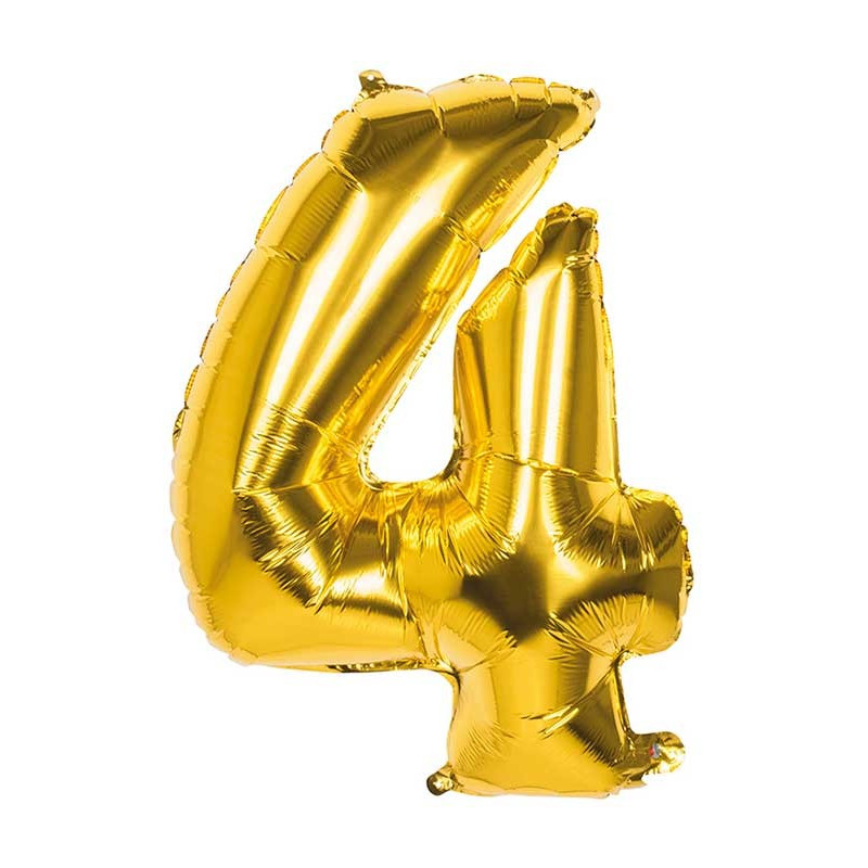 Ballon Aluminium - Ballon Chiffre 6 - Or - 70cm - Incl. Paille Gonflable -  Décoration