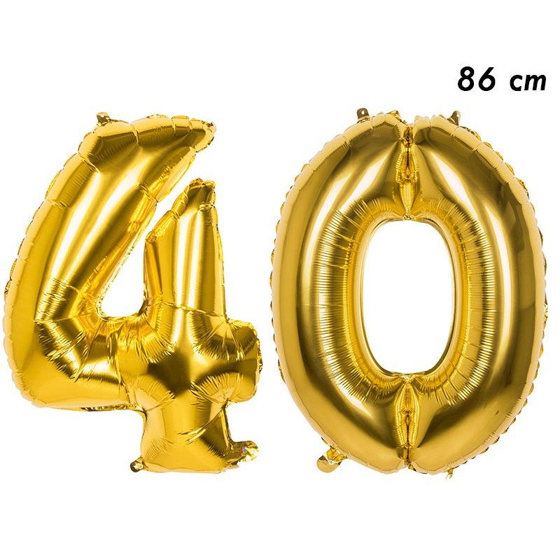 Kit Anniversaire Ballons 40 ans Or
