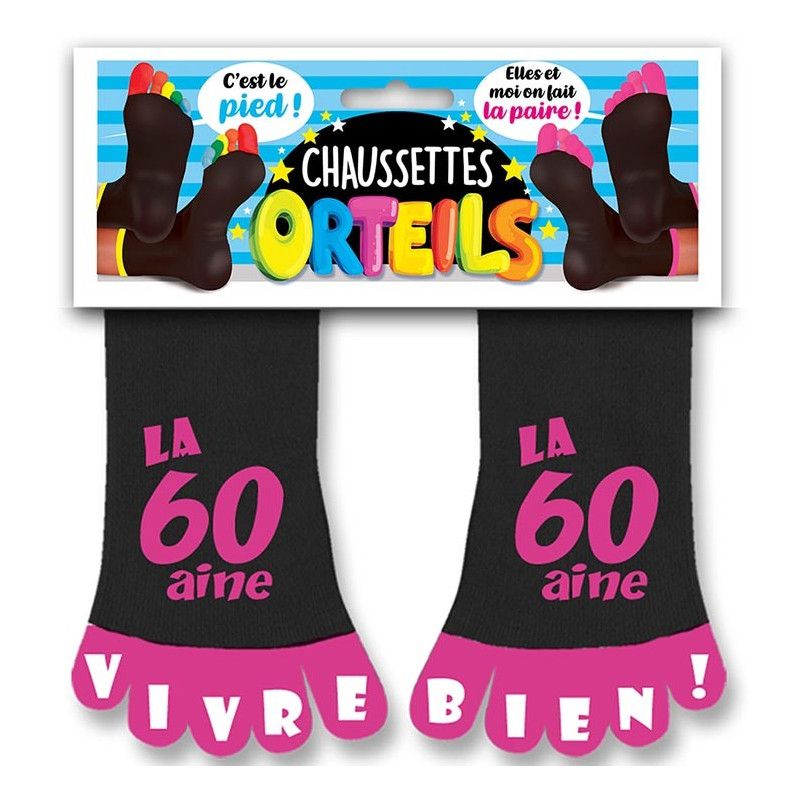 Chaussettes Orteils Anniversaire 60 ans Femme