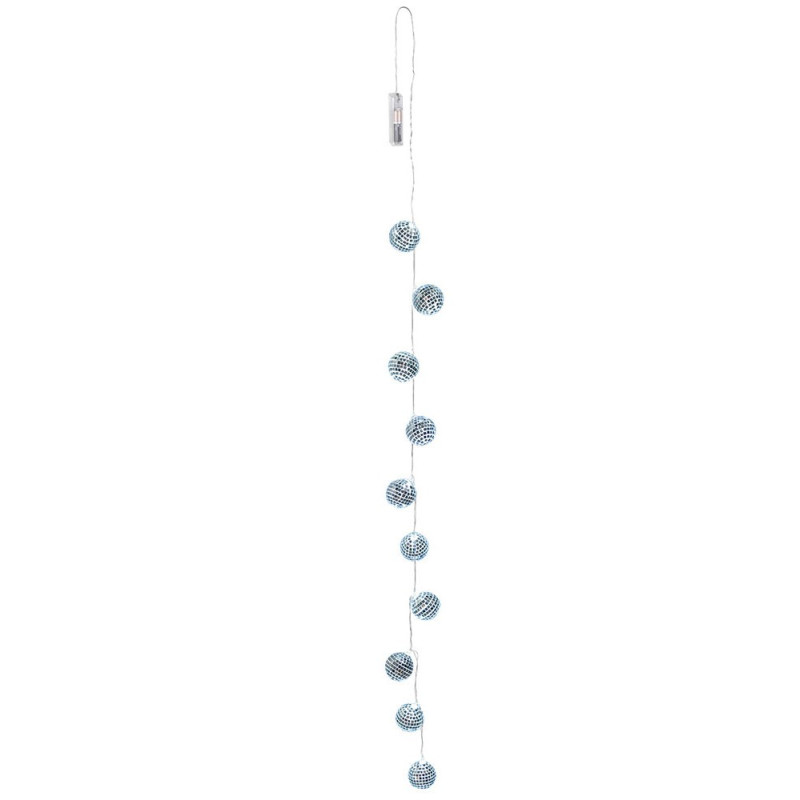YYGQDR Guirlande lumineuse à boules à facettes avec 10 boules à facettes  fonctionnant à piles