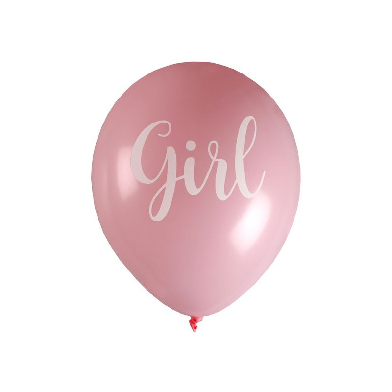 ballon it's a girl baby shower coeur pastel roses fille