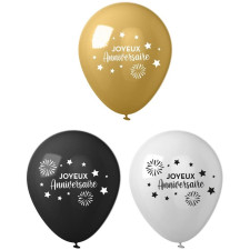 Ballon Anniversaire Thème Tripical x8 - Gonflage air ou hélium