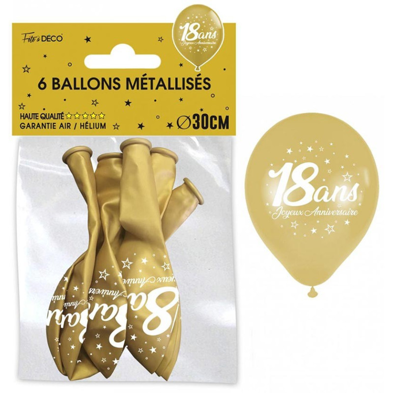 Ballon anniversaire 50 ans, sac de 8 - Achat / Vente