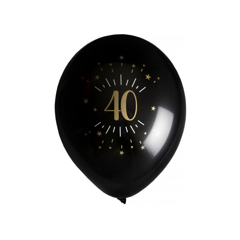 Ballons Age 40 ans Or 86 cm décoration anniversaire