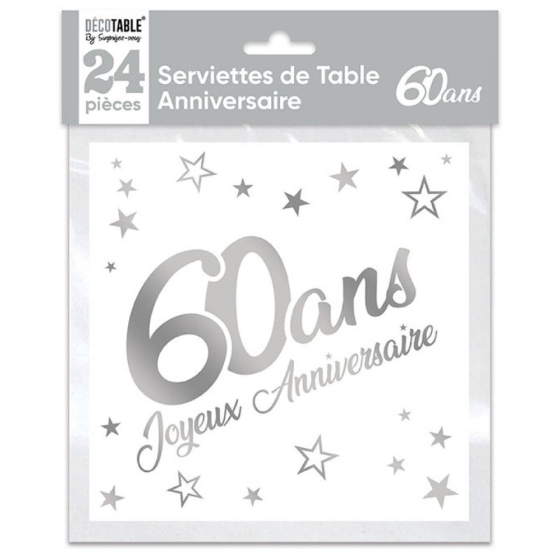 Papier toilette humoristique anniversaire : 60 ans - Jour de Fête - 60 -  Anniversaire par âge