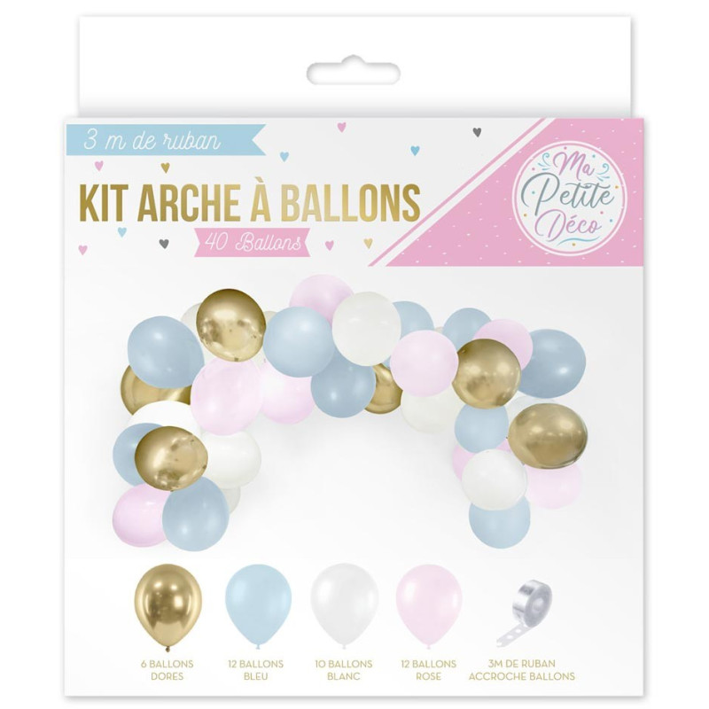 6 BALLONS BABY SHOWER FILLE - Ouest Fetes