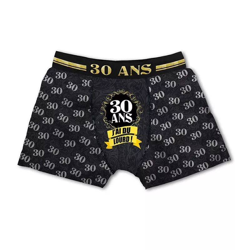 Boxer Anniversaire 30 Ans cadeaux Tralala Fetes