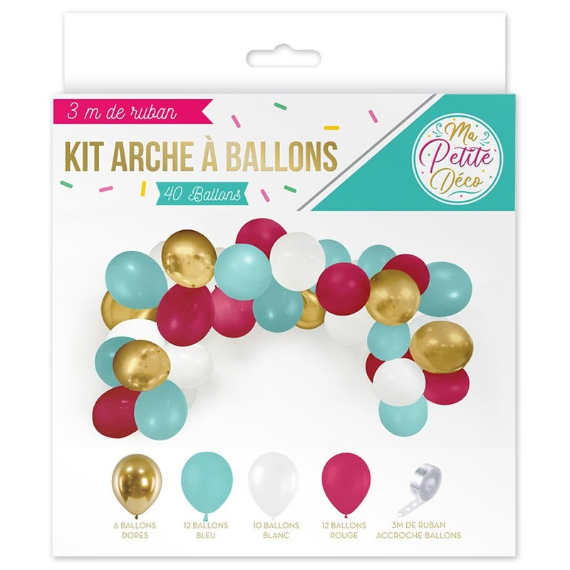 Kit arche de ballons – 180 ballons – couleurs au choix