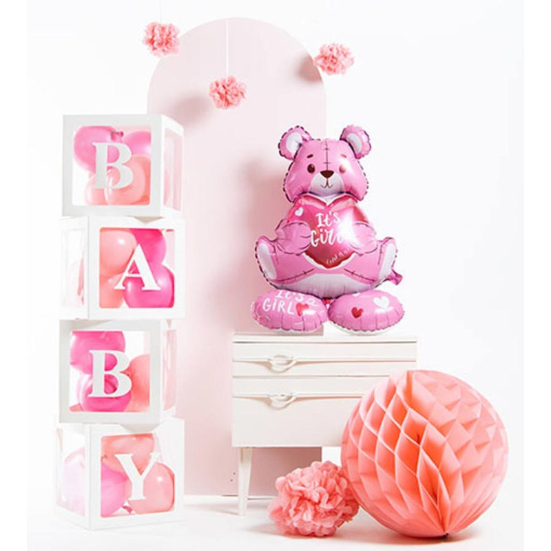 BALLONS BABY SHOWER FILLE x6