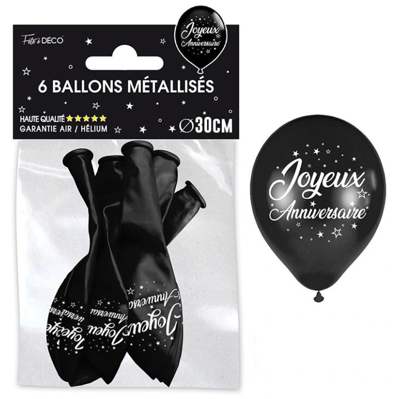 Ballon Géant chiffre 9 - Noir - Décorations Anniversaire