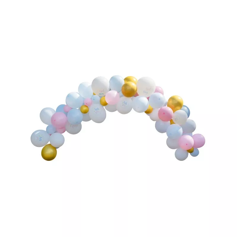 Arche Ballon Gender Reveal Boy or Girl avec 50 ballons