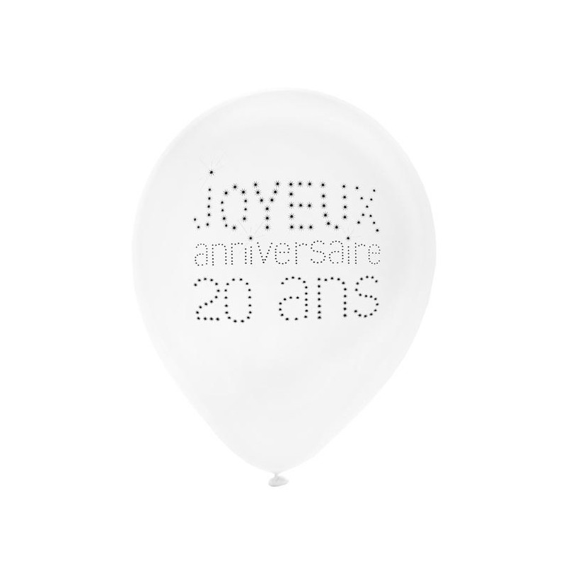 Ballons 20 Ans Joyeux Anniversaire