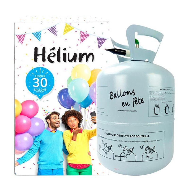 Bouteille Hélium 30 Ballons Jetable 0,20M3 - bonbonnes
