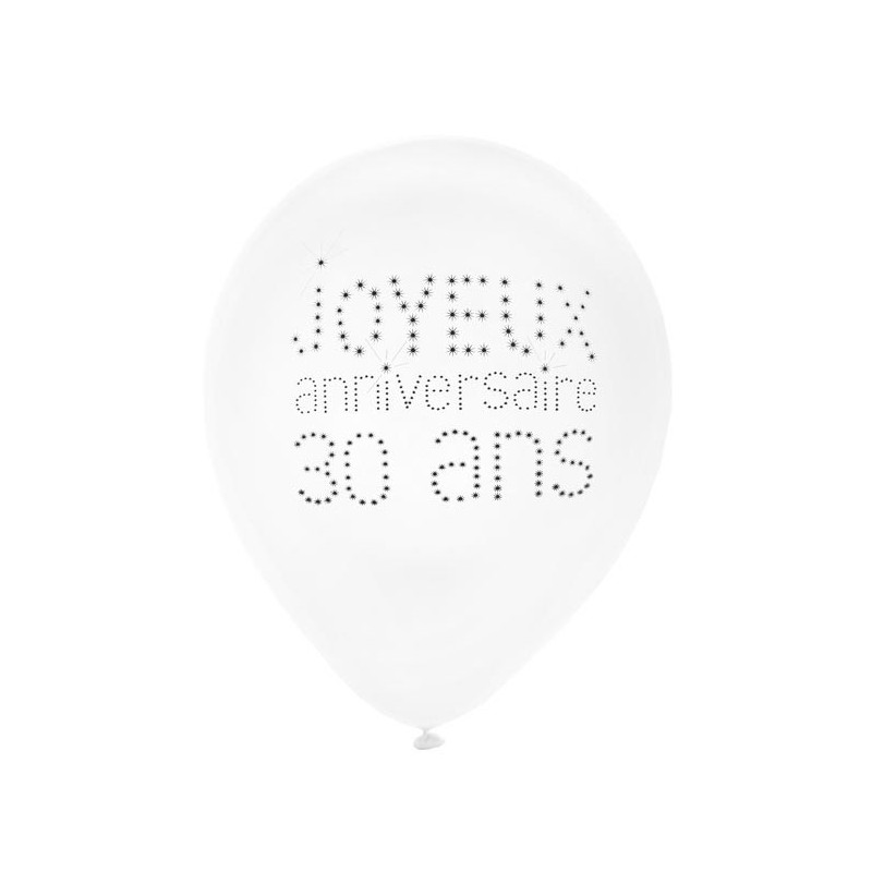 8 ballons gonflables 23 cm joyeux anniversaire 3 ans