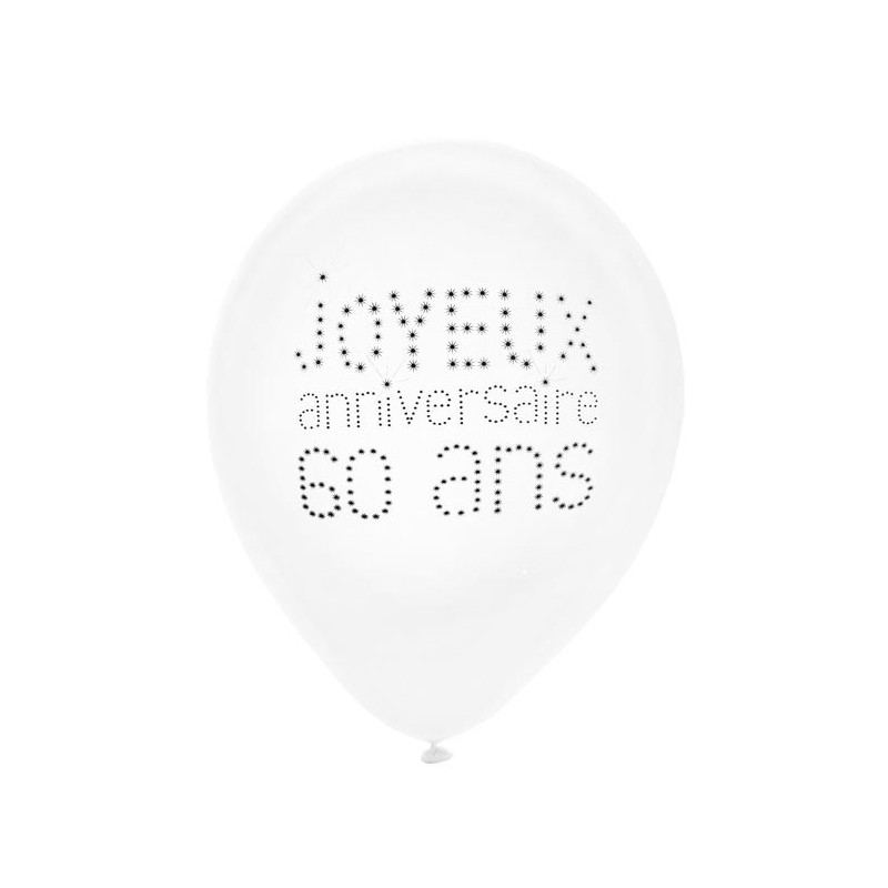 Ballons 60 Ans Joyeux Anniversaire - décoration