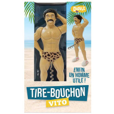 Tire-bouchon humoristique homme musclé