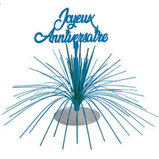 Centre de table anniversaire bleu