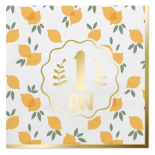 Serviette anniversaire 1an