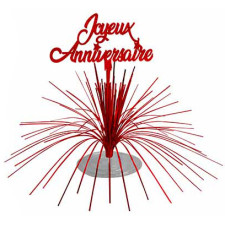 Centre de table anniversaire rouge