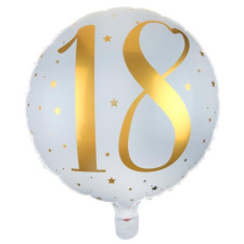 Ballon en aluminium d'anniversaire, gonflage à l'hélium inclus, noir/doré/argenté,  18 po