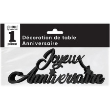 Décoration de table anniversaire noire