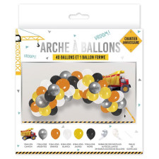 Kit arche de ballons thème chantier et construction