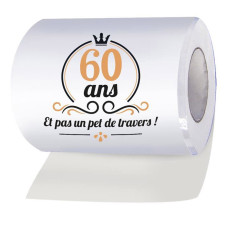 Rouleau papier toilette 60 ans anniversaire