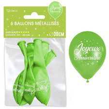 Ballon anniversaire vert