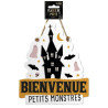 Plaque de porte Halloween bienvenu petits monstres