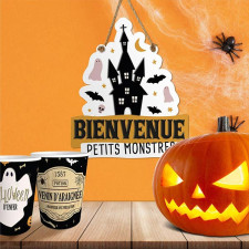 Décor de porte Halloween à accrocher