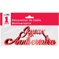 Décoration de table anniversaire rouge