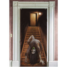 Déco porte Halloween monstre possédé