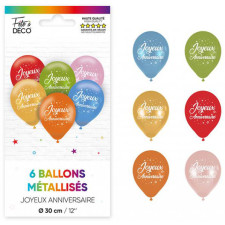 Ballon anniversaire multicolore