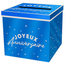 Urne anniversaire bleue