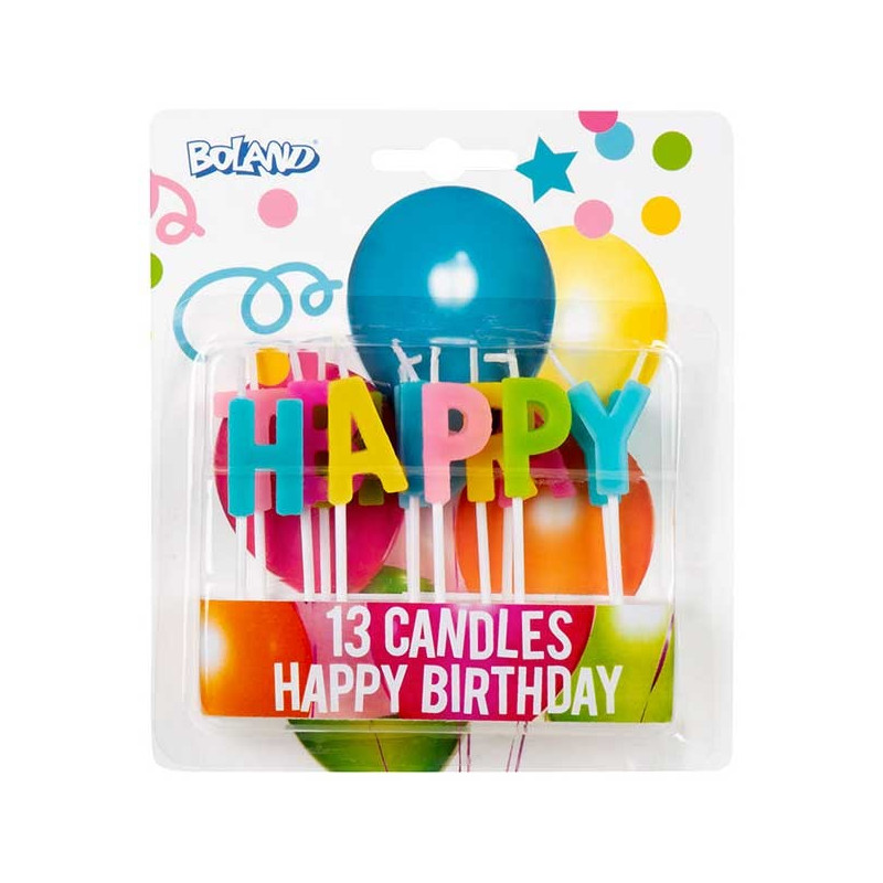 Bougies Pour Fête Anniversaire Happy Birthday Ballons Colorés Décoration de  Gâteau - Cdiscount Maison