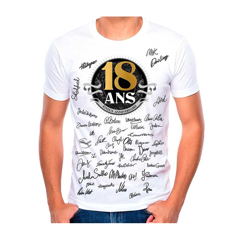 Tee-shirt idée cadeau anniversaire 18